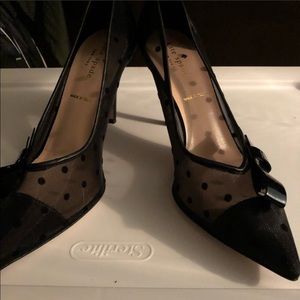 Beautiful sheer polka dot Kate spade heels.8.5 NEW